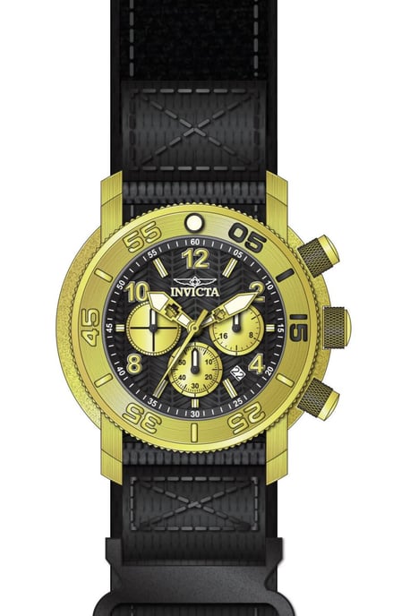 Invicta Coalition Forces 50098 Herrenuhr - Quarzwerk - Edelstahl mit schwarzem Zifferblatt - 50 mm - Image 1