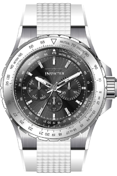 Invicta Aviator 50962 Herrenuhr - Quarzwerk - Edelstahl mit schwarzem Zifferblatt - 50 mm - Image 1