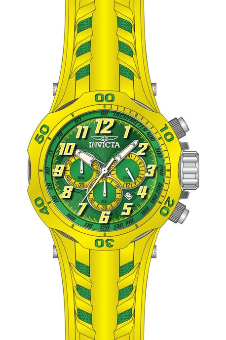 Invicta Venom 50510 Herrenuhr - Quarzwerk - Edelstahl mit grünem Zifferblatt - 52 mm - Image 1