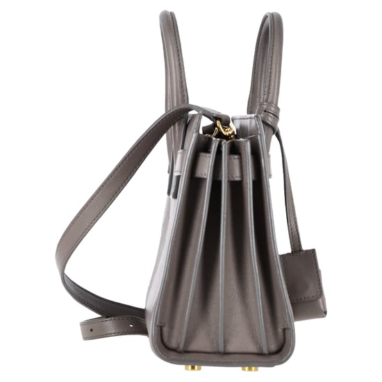 Saint Laurent Nano Sac de Jour Tote aus grauem Leder - Image 2