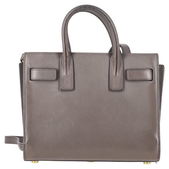 Saint Laurent Nano Sac de Jour Tote aus grauem Leder - Image 3