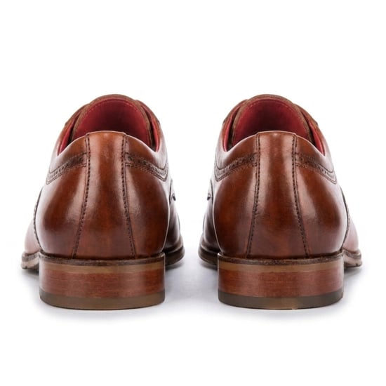 Justin Reess Herren polierte braune Leder-Cap-Toe-Derby-Schuhe – Everett - Image 4
