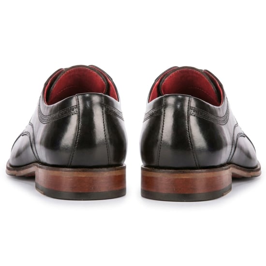 Justin Reess Herren polierte schwarze Leder-Cap-Toe-Derby-Schuhe – Everett - Image 4