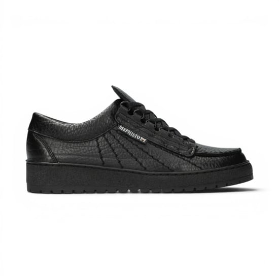 Mephisto Rainbow Herrenleder-Schwarze Spazierschuhe – Mamouth 714 - Image 1
