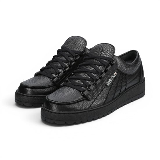 Mephisto Rainbow Herrenleder-Schwarze Spazierschuhe – Mamouth 714 - Image 3