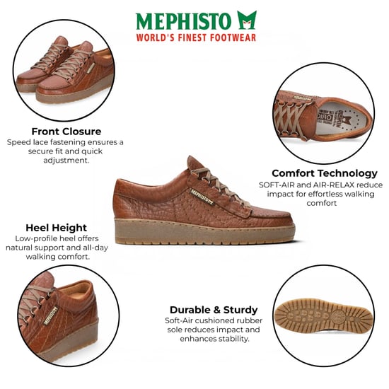 Mephisto Rainbow Herrenleder-Wüstenbraune Spazierschuhe – Mamouth 742 - Image 2
