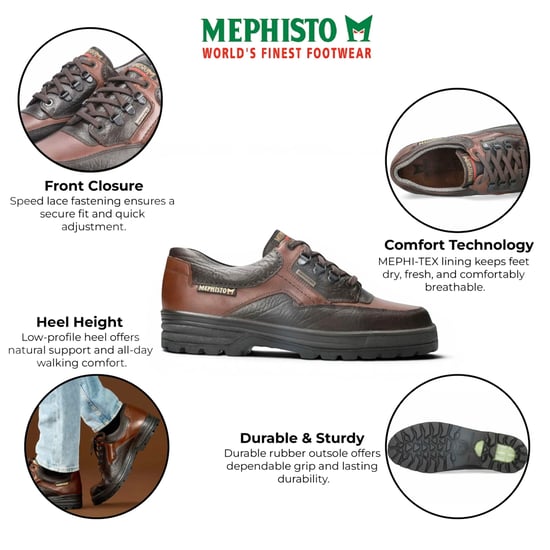 Mephisto Herrenleder-Kastanienbraune Wanderschuhe – Barracuda MT 742 - Image 2