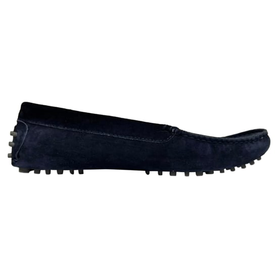 Manolo Blahnik Slipper aus blauen Wildleder - Image 1