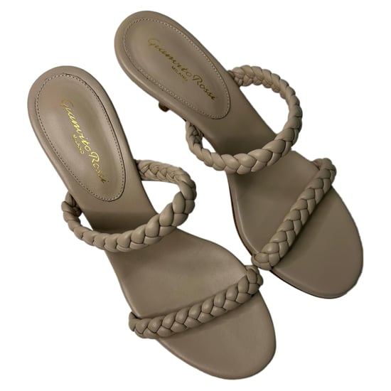 Gianvito Rossi Sandalen mit geflochtenem Riemen aus beigem Leder - Image 3