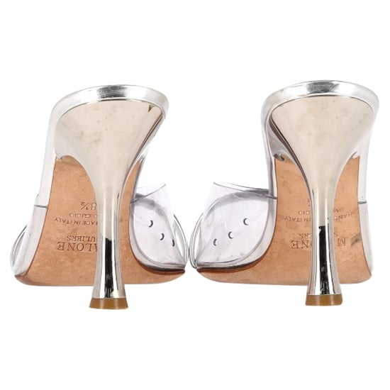 Malone Souliers Joella Mules aus silbernem Lackleder und PVC - Image 5