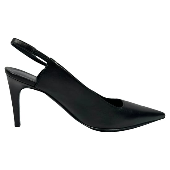 Hermès Lover 80 Slingback-Pumps aus schwarzem Leder - Image 1