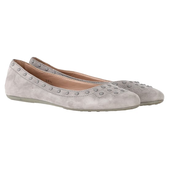 Tod's Ballerinas mit Nieten aus grauem Wildleder - Image 4