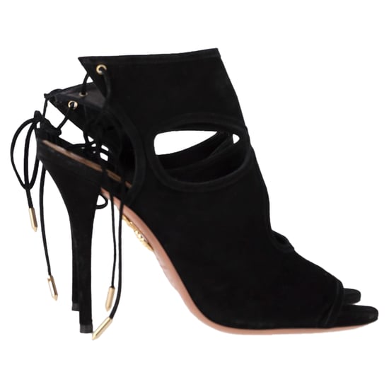 Aquazzura Sexy Thing Cutout Sandalenabsätze aus schwarzem Wildleder - Image 1