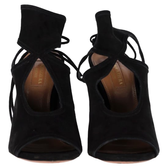 Aquazzura Sexy Thing Cutout Sandalenabsätze aus schwarzem Wildleder - Image 2