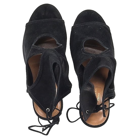Aquazzura Sexy Thing Cutout Sandalenabsätze aus schwarzem Wildleder - Image 3