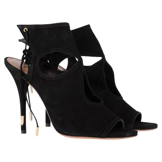 Aquazzura Sexy Thing Cutout Sandalenabsätze aus schwarzem Wildleder - Image 4