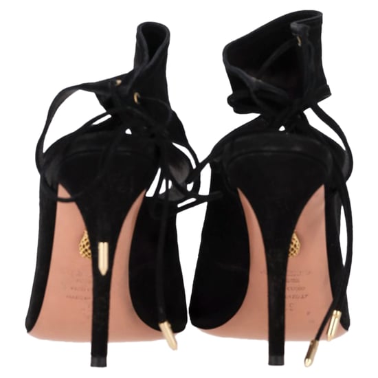 Aquazzura Sexy Thing Cutout Sandalenabsätze aus schwarzem Wildleder - Image 5