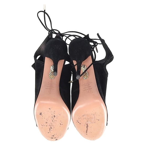 Aquazzura Sexy Thing Cutout Sandalenabsätze aus schwarzem Wildleder - Image 6