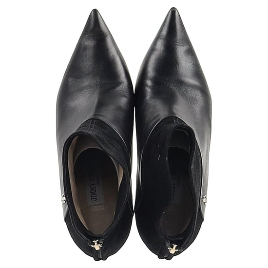 Jimmy Choo Beyla 85 Stiefeletten mit Wildlederbesatz aus schwarzem Leder - Image 3