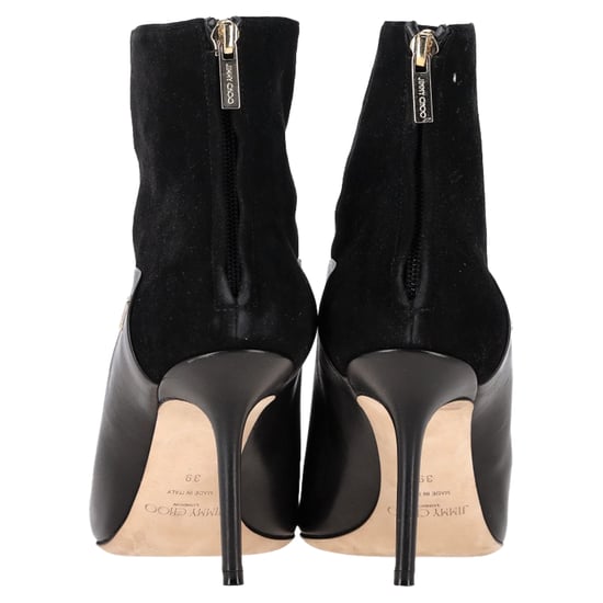 Jimmy Choo Beyla 85 Stiefeletten mit Wildlederbesatz aus schwarzem Leder - Image 5