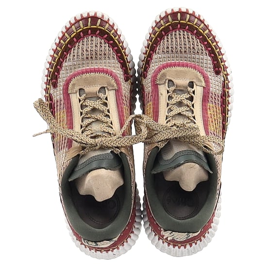 Chloé Nama Mesh Sneakers aus mehrfarbigem Wildleder - Image 3