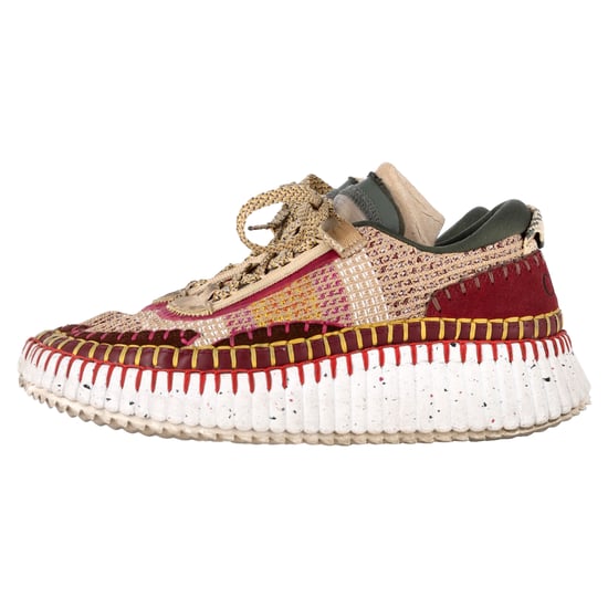 Chloé Nama Mesh Sneakers aus mehrfarbigem Wildleder - Image 4