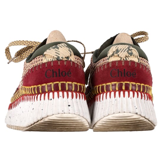 Chloé Nama Mesh Sneakers aus mehrfarbigem Wildleder - Image 5