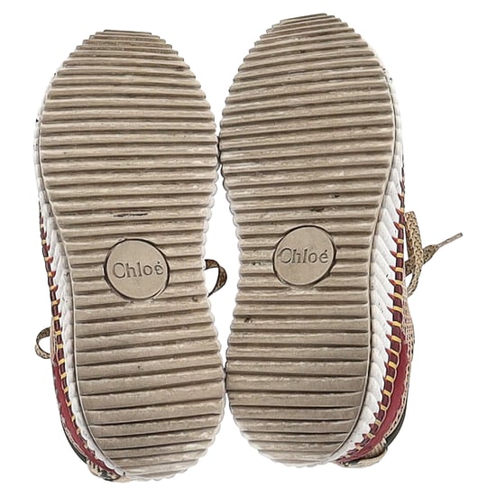 Chloé Nama Mesh Sneakers aus mehrfarbigem Wildleder - Image 6