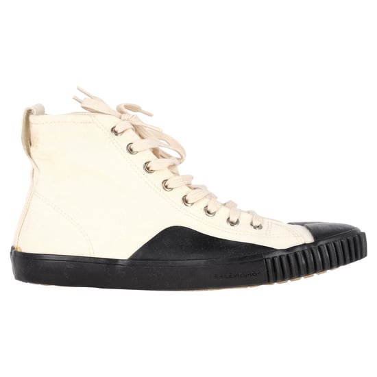 Balenciaga – High-Top-Sneaker mit Gummikappe aus weißem Canvas - Image 2