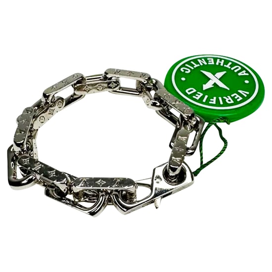 Louis Vuitton Monogram Kettenarmband aus silberfarbenem Metall - Image 5