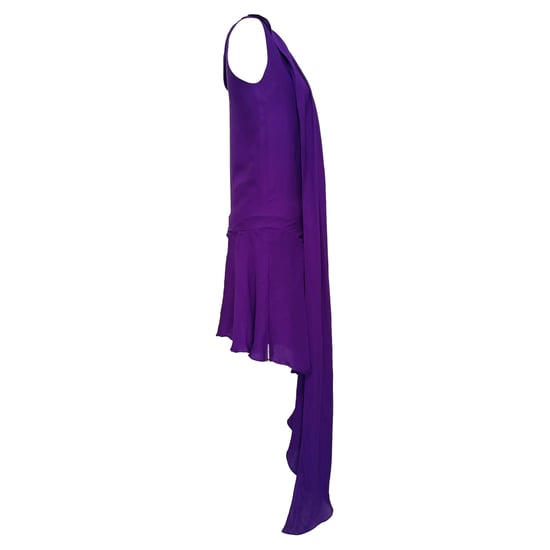 Dior Drapierte Akzent Minikleid aus Violett Chiffon - Image 2