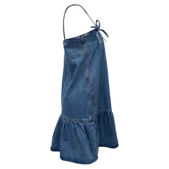 Ganni Tint Mini-Kleid in hellblauem Denim - Image 2