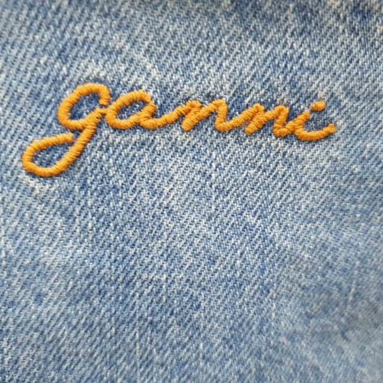 Ganni Tint Mini-Kleid in hellblauem Denim - Image 4