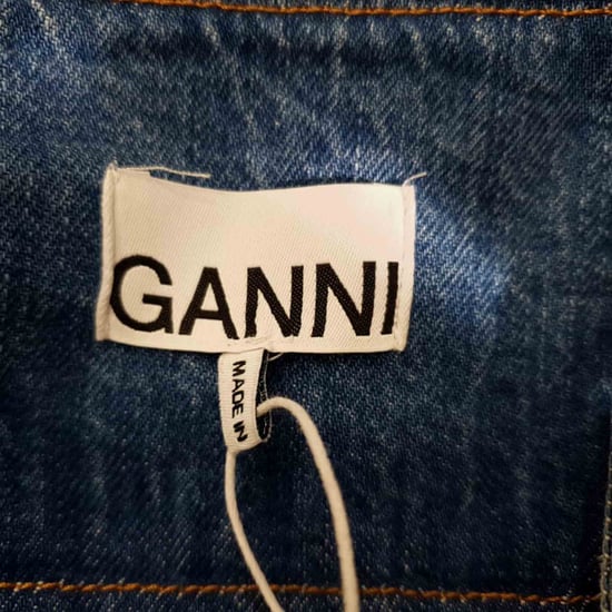 Ganni Tint Mini-Kleid in hellblauem Denim - Image 5