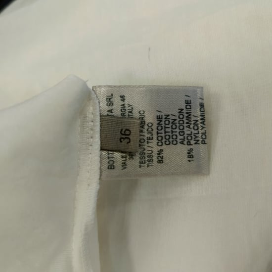 Bottega Veneta Kurzarm-Buntgesticktes Midi-Kleid aus Weißer Baumwolle - Image 5
