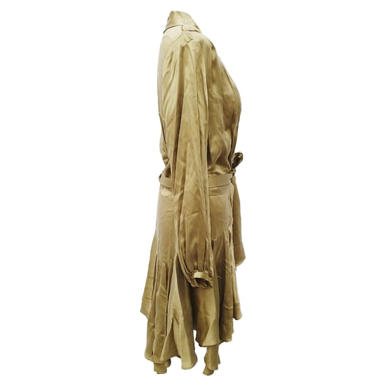 Zimmermann Empire Wickel-Minikleid aus Olivgrüner Seide - Image 5