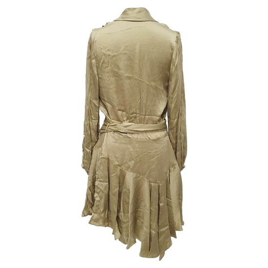 Zimmermann Empire Wickel-Minikleid aus Olivgrüner Seide - Image 6