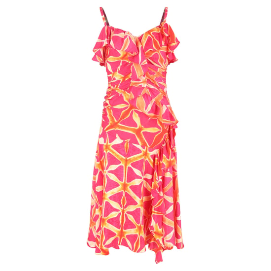 Ulla Johnson Zoya Rüschendruck-Kleid aus rohem Seide - Image 1