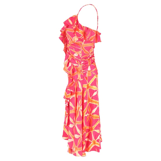 Ulla Johnson Zoya Rüschendruck-Kleid aus rohem Seide - Image 2
