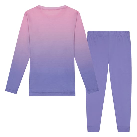 Girls Pyjama Set Kids Pink Pastel Fade Soft Sleepwear Lounge PJs - Image 2