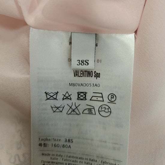 Valentino Landschafts-Print Midi Kleid aus rosa Seide - Image 6