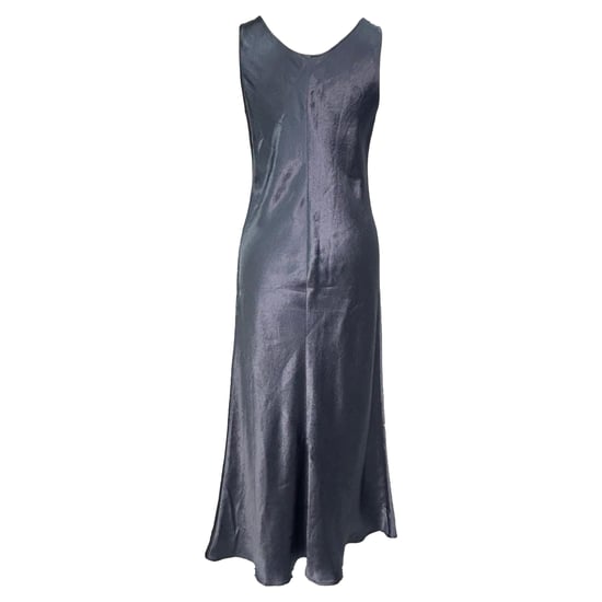 Max Mara Freizeit Talete Midi-Kleid in Marineblau Acetat - Image 2