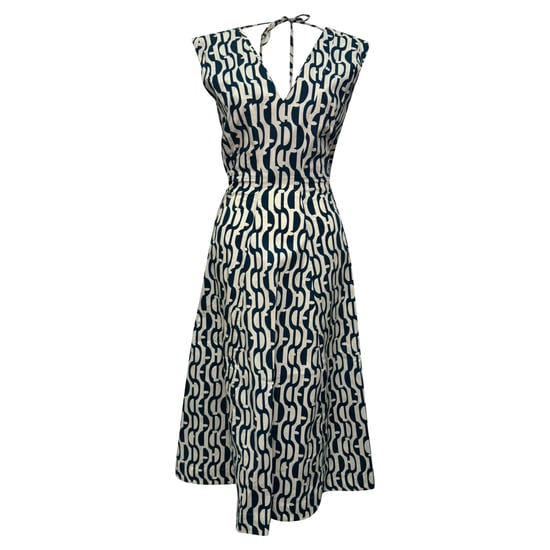 Max Mara Geometrisches Print-Midikleid aus mehrfarbigem Baumwollstoff - Image 1