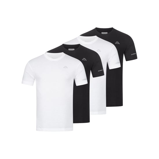 Kappa 4er Set T-Shirt BASIC in Schwarz/Weiß - Image 1