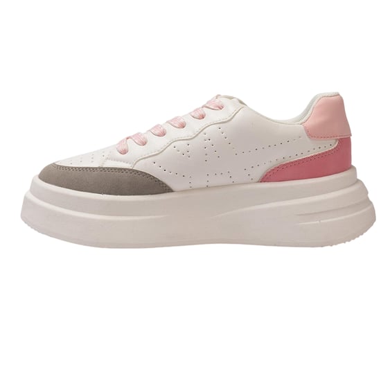 Kappa - "Ari" Sneaker für Damen, Plattform-Absatz (Weiß/Grau/Pink) - Image 2