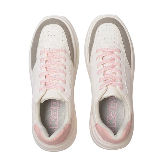 Kappa - "Ari" Sneaker für Damen, Plattform-Absatz (Weiß/Grau/Pink) - Image 3