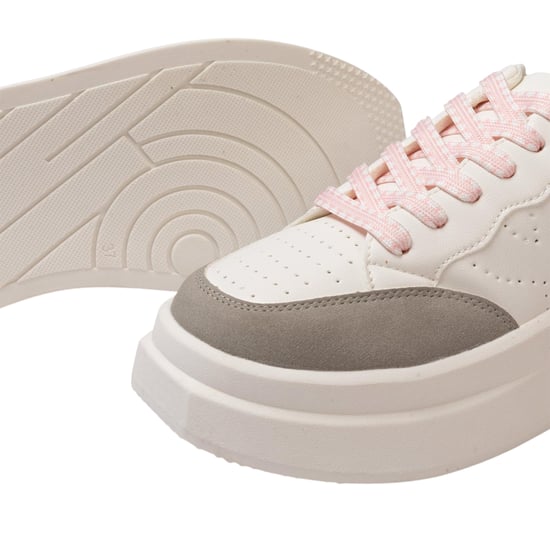 Kappa - "Ari" Sneaker für Damen, Plattform-Absatz (Weiß/Grau/Pink) - Image 4