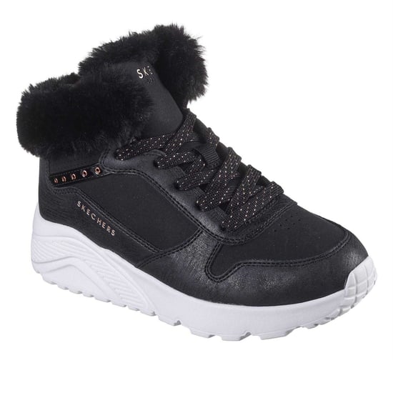 Skechers - "Uno Lite" High Top Turnschuhe für Kinder (Schwarz/Roségold) - Image 5