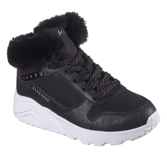 Skechers - "Unolite" High Top Turnschuhe für Kinder (Schwarz/Roségold) - Image 5