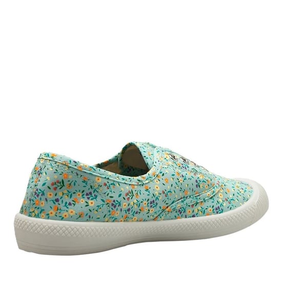 Penguin Anita Leinenschuhe für Damen in Salbeigrün mit floralem Muster - Image 2